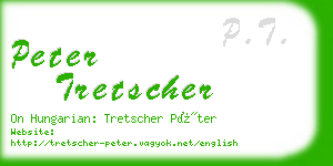 peter tretscher business card